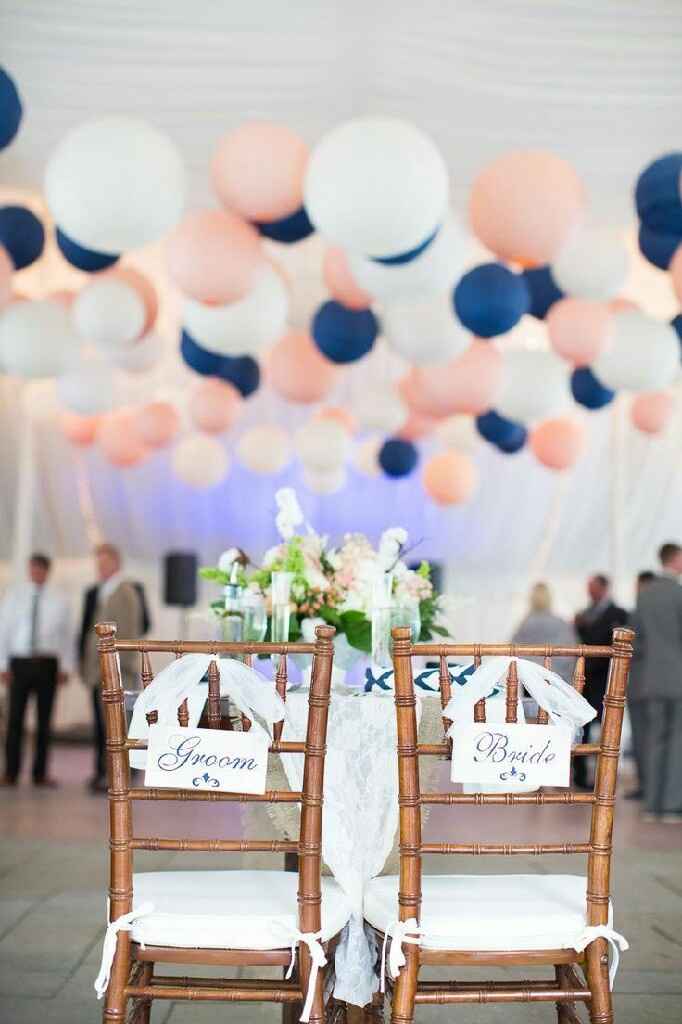 Mariage aux couleur bleu marine corail - 1