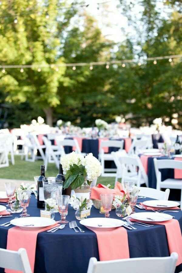 Mariage aux couleur bleu marine corail - 2