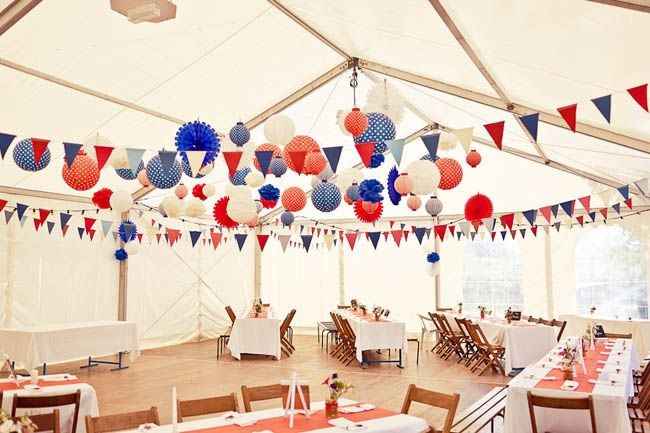 Decoration bleue blanc rouge - 1
