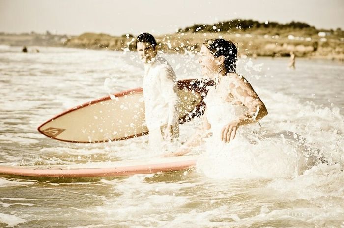 Mariage à la plage : idée de photos de couple - 1