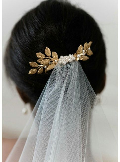 Coiffure : peigne + voile. - 6