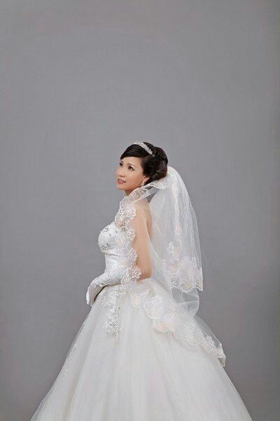 Coiffure : peigne + voile. - 8