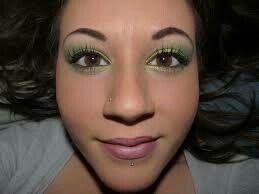 Essai maquillage  oeil vert ou rose ? - 3