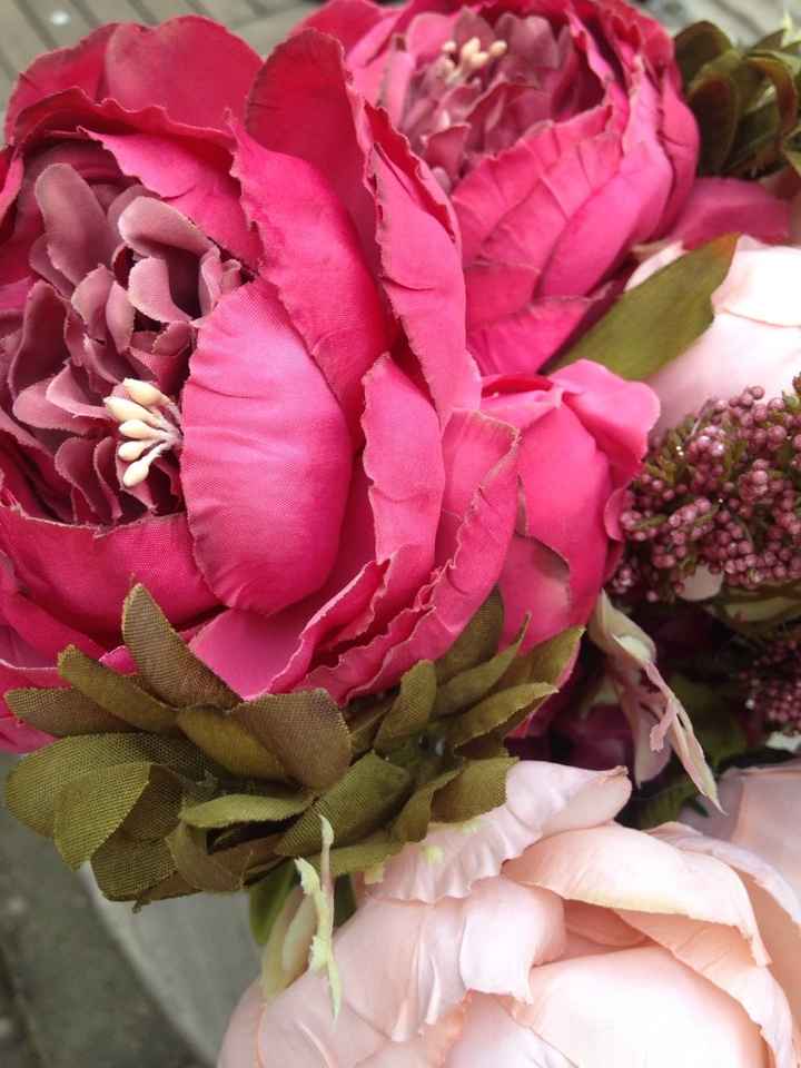 Bouquet pivoines artificielles - 3