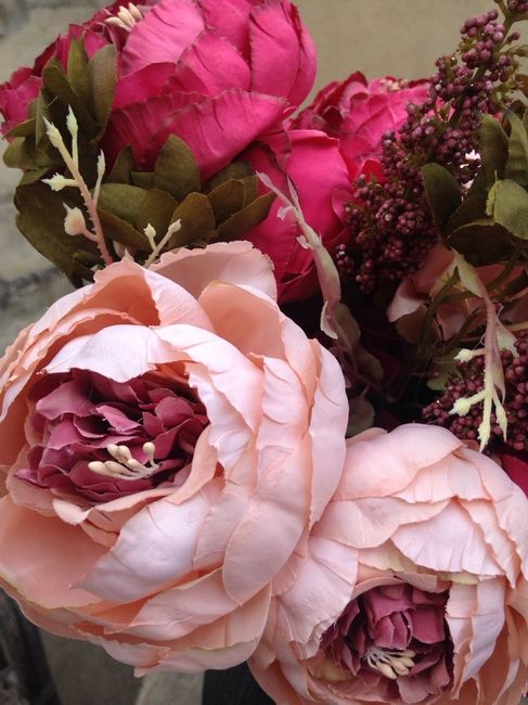 Bouquet pivoines artificielles - 2