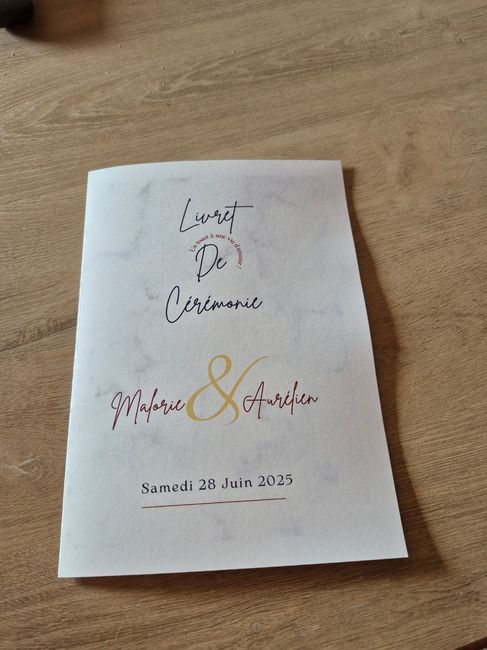 Livret de Cérémonie 1