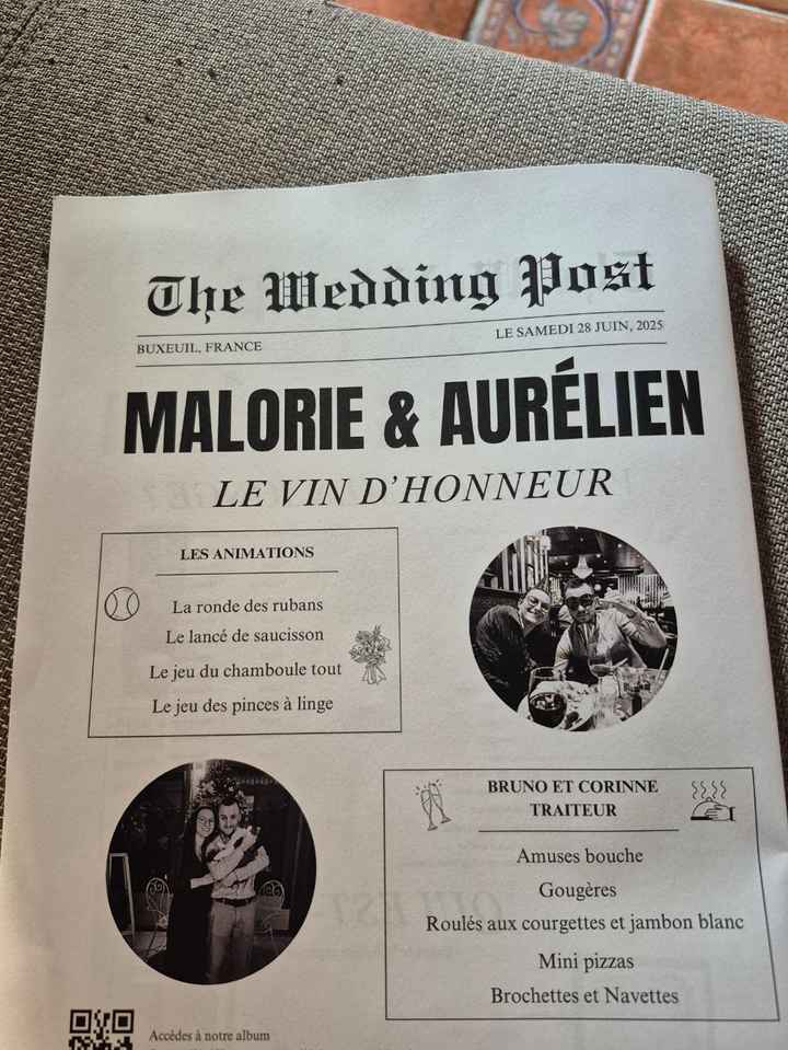 Gazette et nom de table - 4