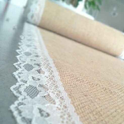 Chemin de table toile de jute - 1