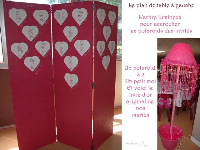 plan de table thème amour
