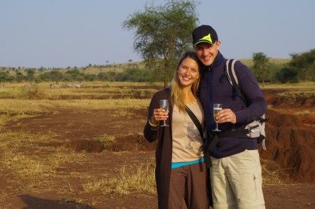 Montgolfière au dessus du serengeti