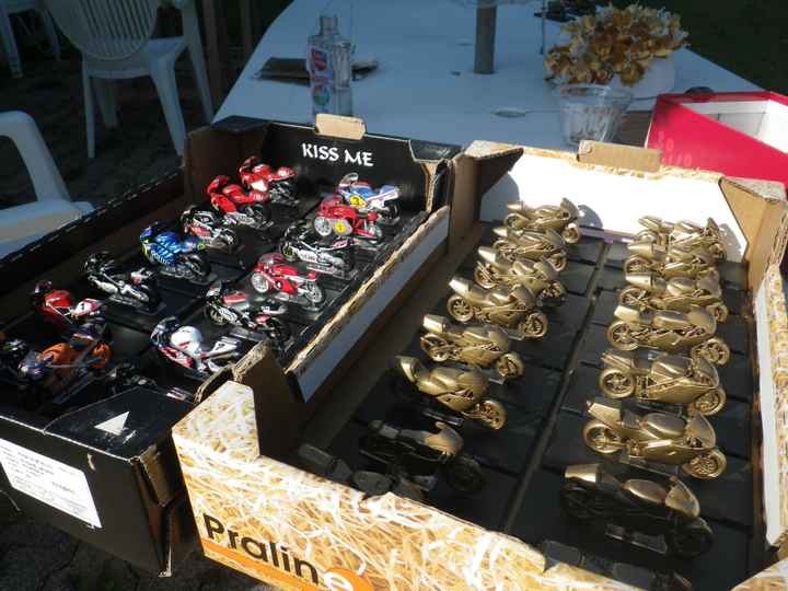 Moto miniature pour déco de table