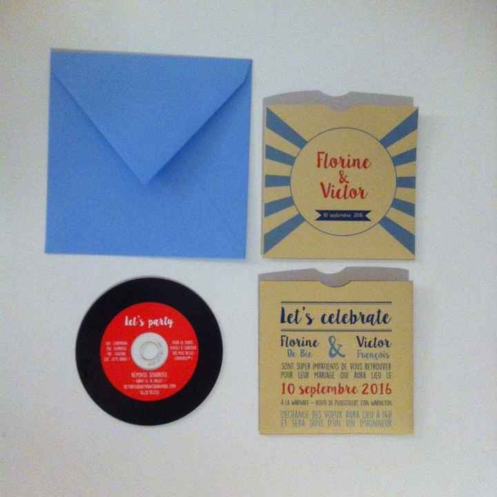 Faire part vinyle 
