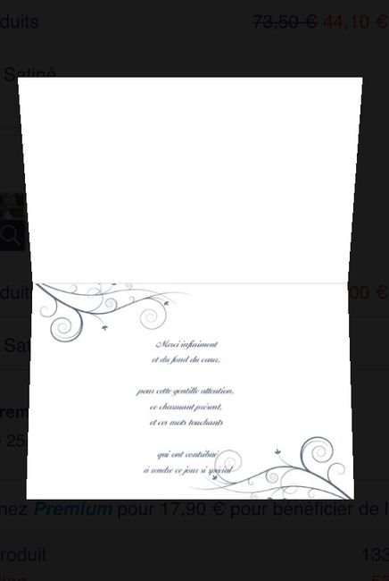 Carte de remerciement avis - 2