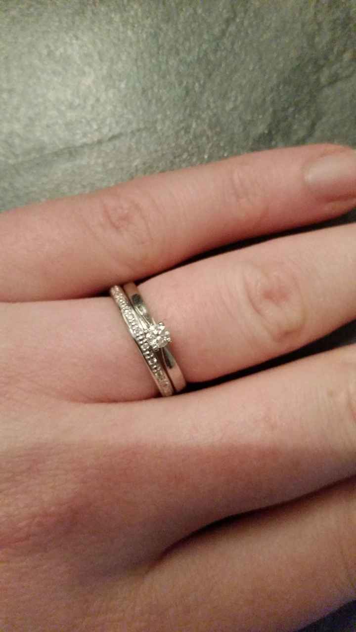 Association bague de fiancaille + alliance  - 1