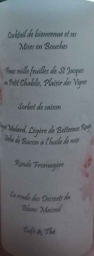 Menu de mariage! - 1
