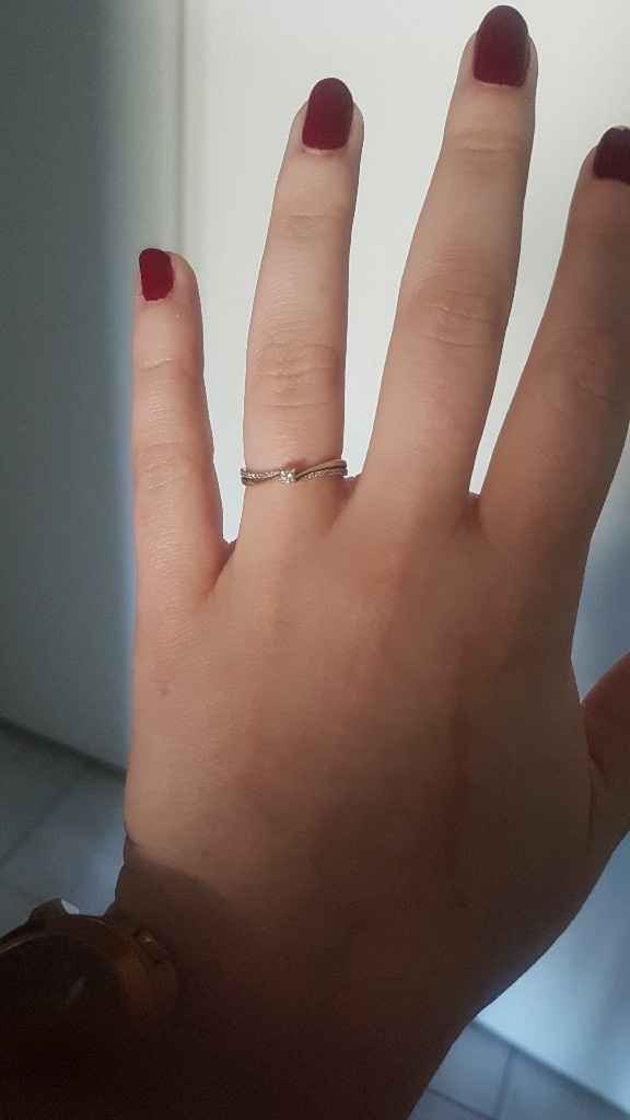 Bague fiançailles + alliance - 1