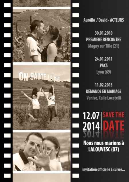 Save the date thème cinéma