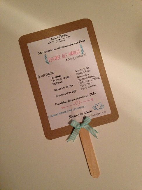 Programme journée mariage - 1