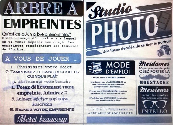 panneau arbre a empreintes et photobooth 