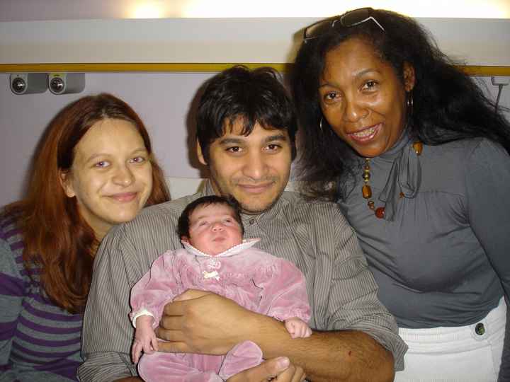 photos de famille à la naissance de ma fille Amandine 