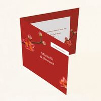 un faire part rouge 