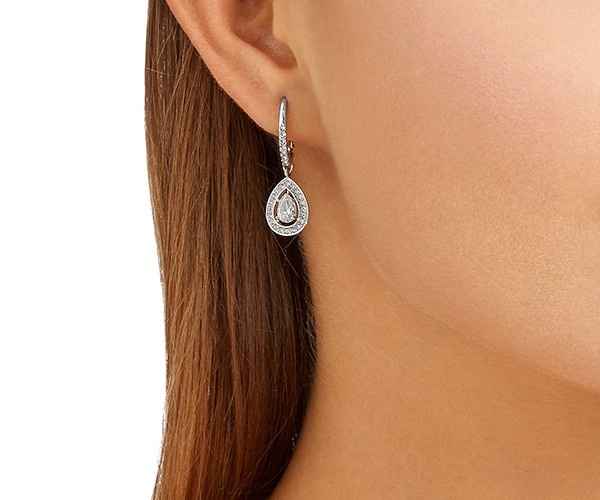2) Attract light pear boucles d'oreilles - SWAROVSKI