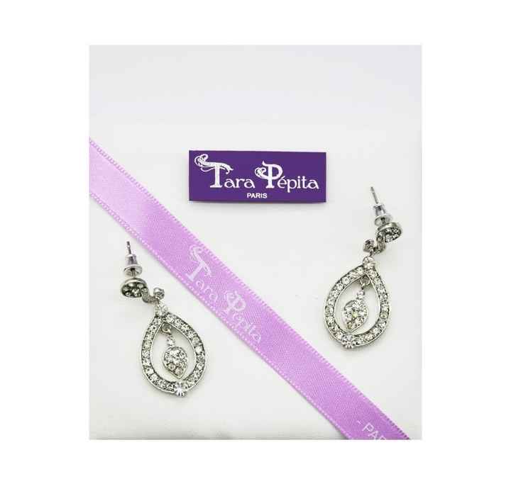 3) Boucles d'oreilles strass KATE - TARA PEPITA