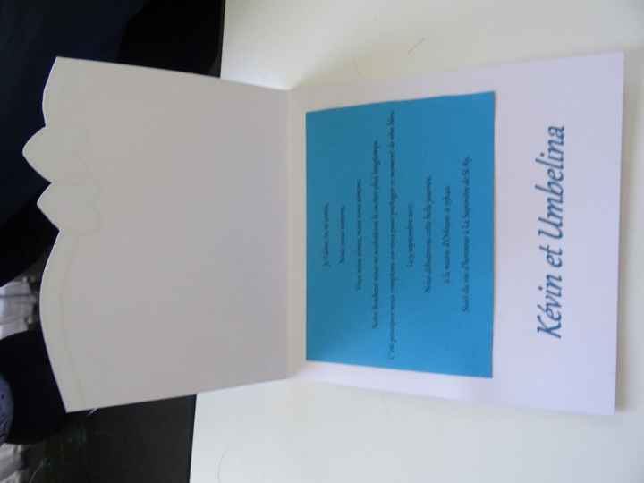 en ouvrant le faire part