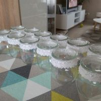 Mon 1er diy : photophores dentelles pour mariage champêtre - 1