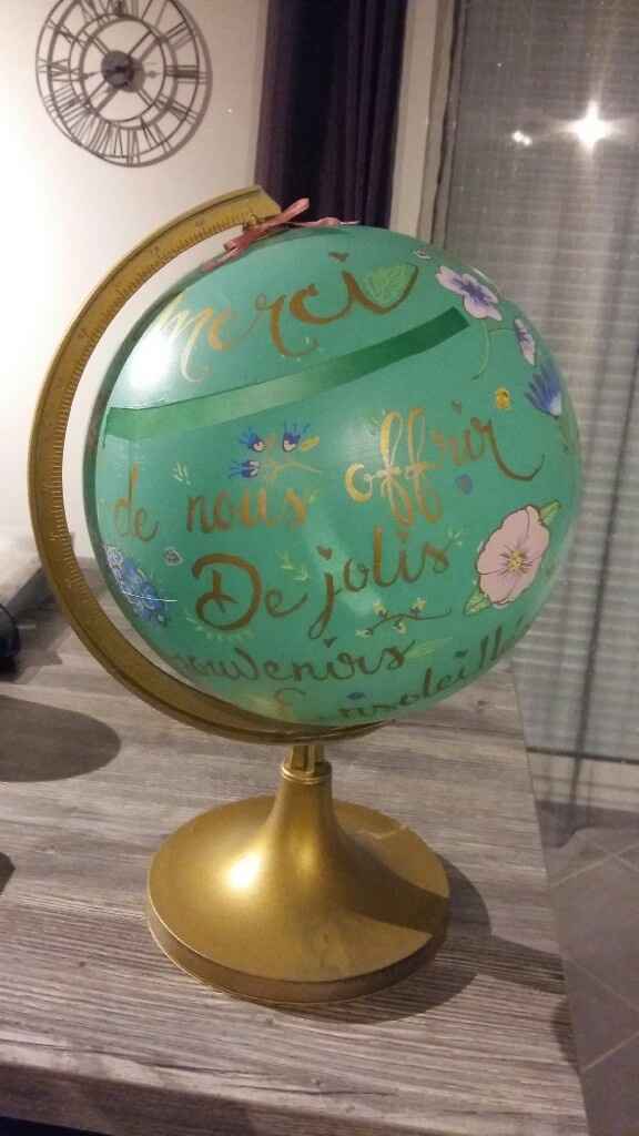 Mon urne mappemonde shabby chic - 1