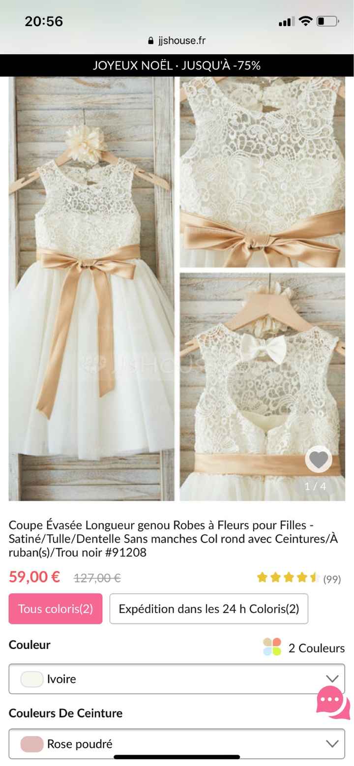 Robe demoiselle d'honneur enfant - 1