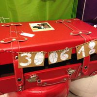 Notre urne ! on est tombé sur une super affaire, 5€ chez Alinea ! En similicuir rouge, à la fois vin