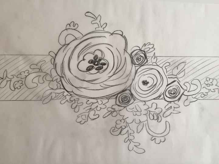 Croquis de ma ceinture de mariée - 1