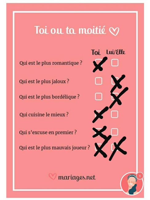 Toi ou ta moitié ? 💕 - 1