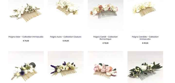 Broche de fleurs stabilisées