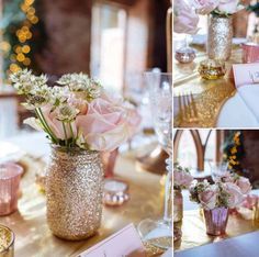 Déco romantique or rosé
