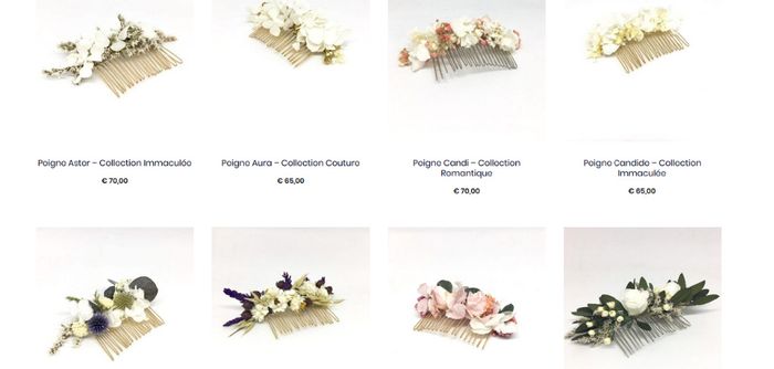Broche de fleurs stabilisées