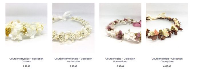 Couronne de fleurs stabilisées