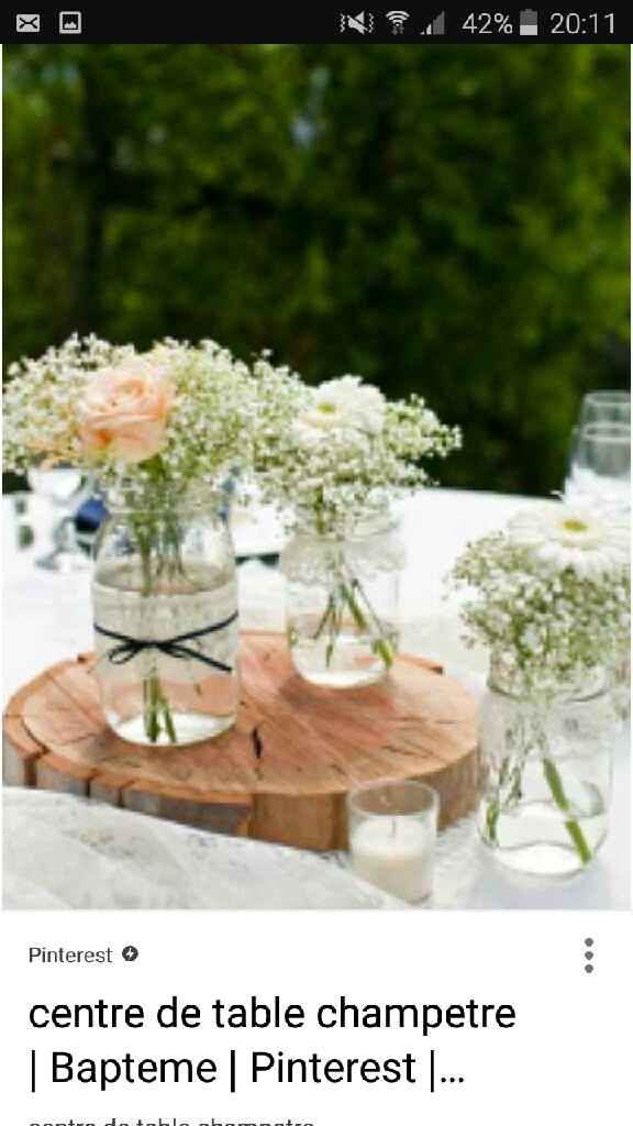 Décoration pot de yaourt mariage champetre - 1