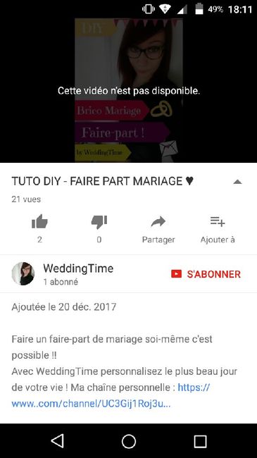  Lancement Chaîne Diy: faire part - 1