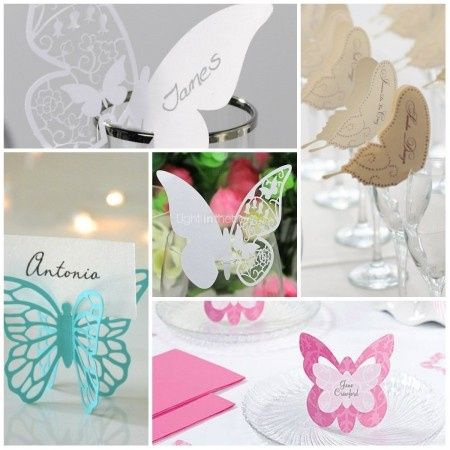 Marque place thème papillon