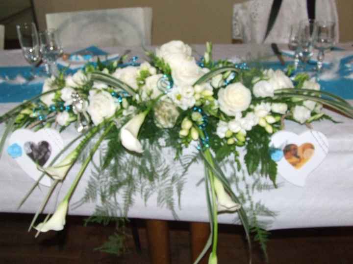 Bouquet de table offert par mon témoin