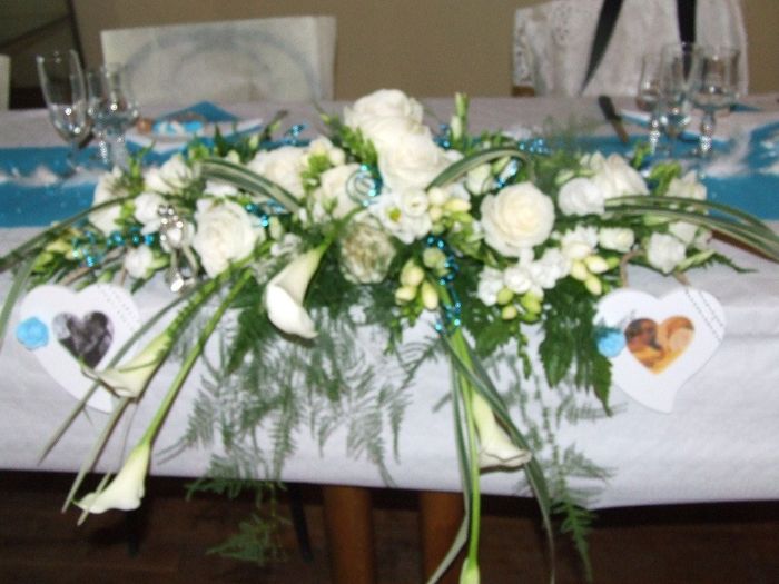 Bouquet de table offert par mon témoin