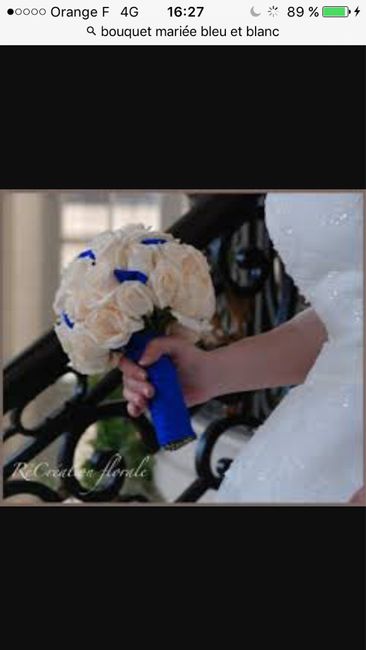Sélections de bouquet de mariée bleu marine et blanc - 6