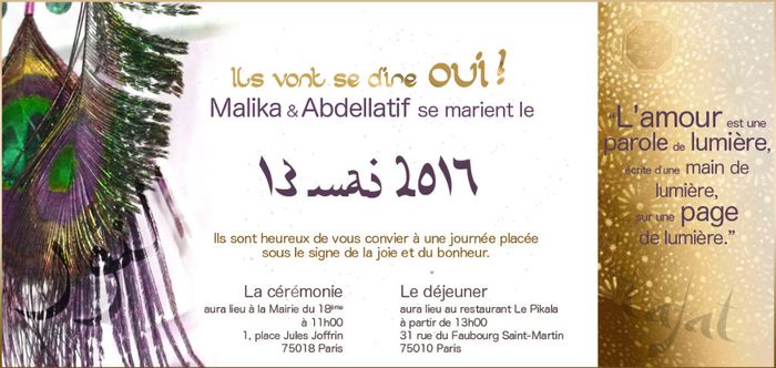 Notre faire-part ! Quelque chose de magique