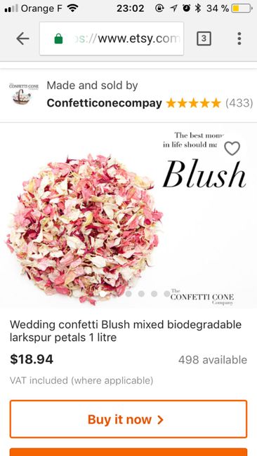 Confettis biodégradables ou fleurs séchées 1