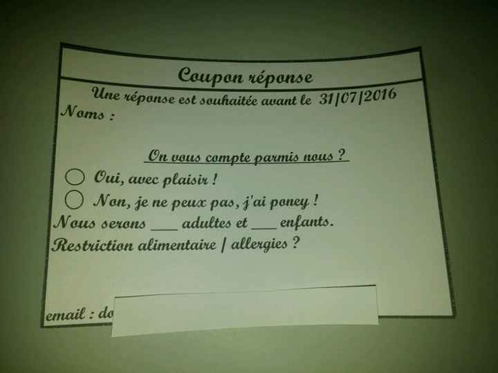 Mes faire parts ... doute esthétisme - 4