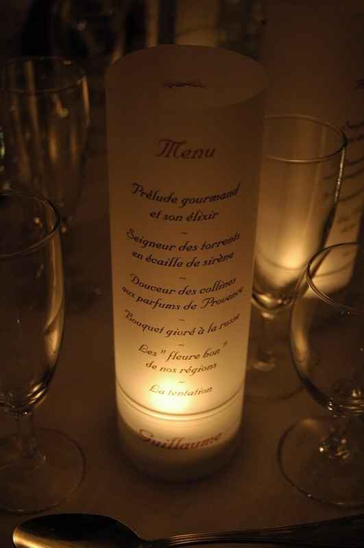 Menu photophore