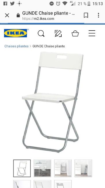 Chaises pliantes Ikea Gunde - 1