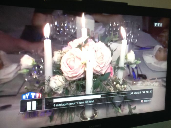 bouquet sur chandelier
